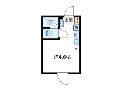 アドバンスV(ワンルーム/1階)の間取り写真