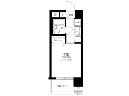 コスモ向島グランコート(1K/3階)の間取り写真