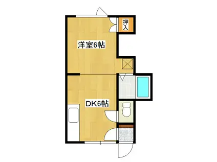 コーポ栄進堂I(1DK/2階)の間取り写真