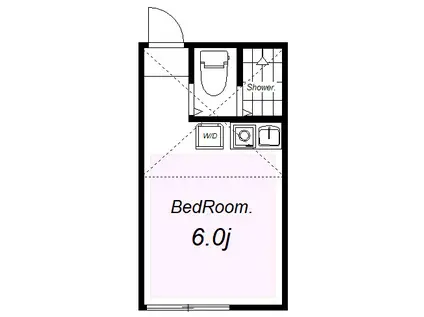 ユナイト上大岡パルフェット(ワンルーム/1階)の間取り写真