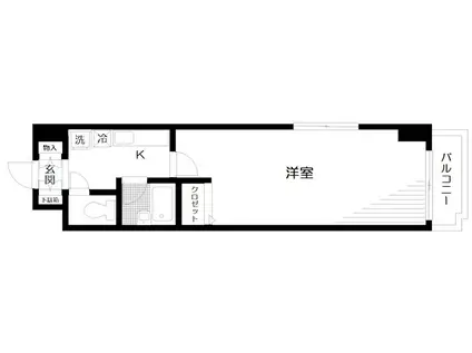 グレース東神田(1K/9階)の間取り写真
