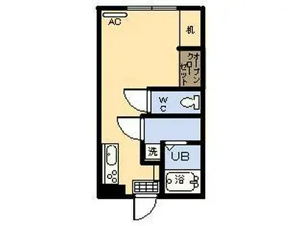 中村ビル(ワンルーム/4階)の間取り写真