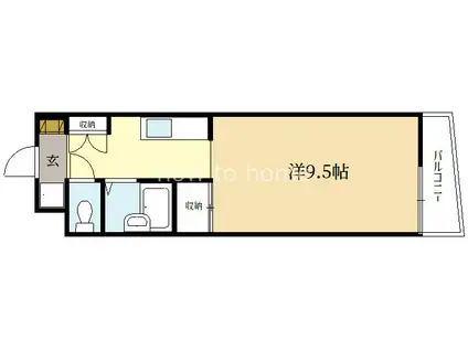 SUNRICH御池(1K/3階)の間取り写真