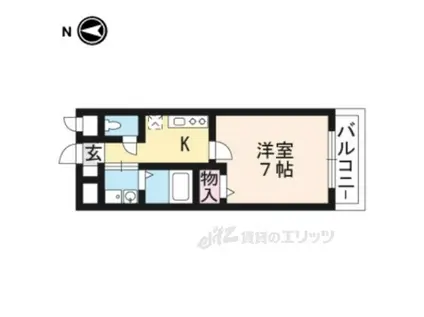 サンパレス21C(1K/2階)の間取り写真