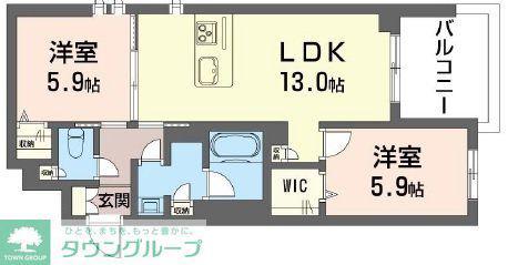 センターレジデンス グランデ(2LDK/3階)の間取り写真