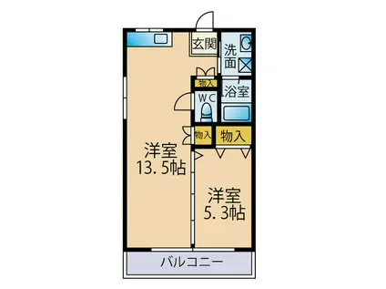 アヴァンティーク(1LDK/2階)の間取り写真