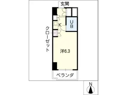 朝日プラザ名古屋ターミナルスクエア(ワンルーム/7階)の間取り写真