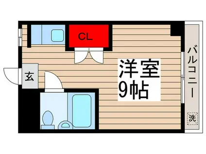 シヤンテ津田沼A(ワンルーム/1階)の間取り写真