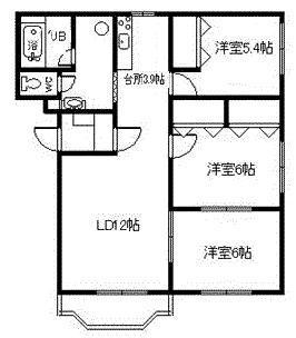 プレミアムNK(3LDK/2階)の間取り写真