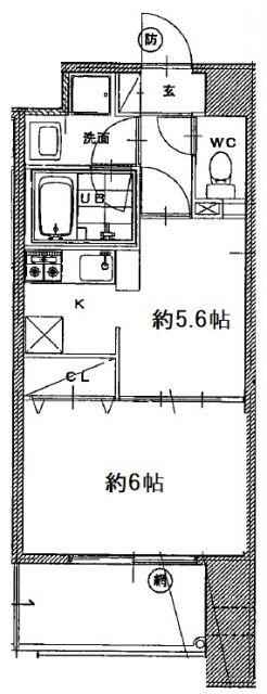 S-FORT八王子南(1DK/2階)の間取り写真