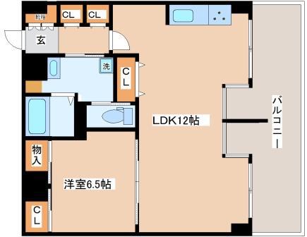 ソフィットクラブ(1LDK/7階)の間取り写真