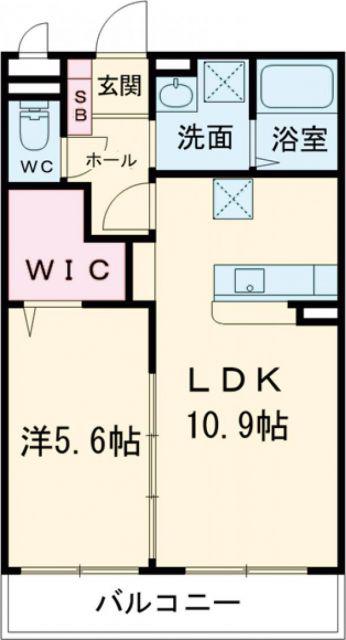 フルール小池原(1LDK/5階)の間取り写真