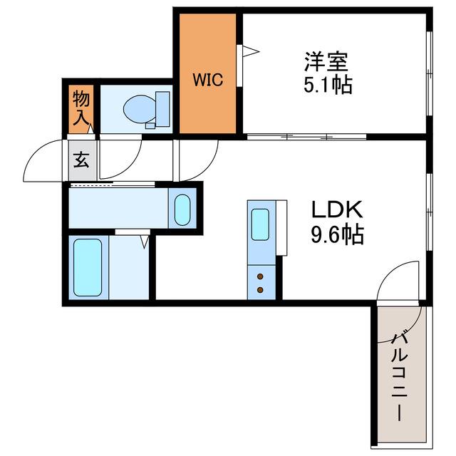 レジデンス北18条(1LDK/1階)の間取り写真