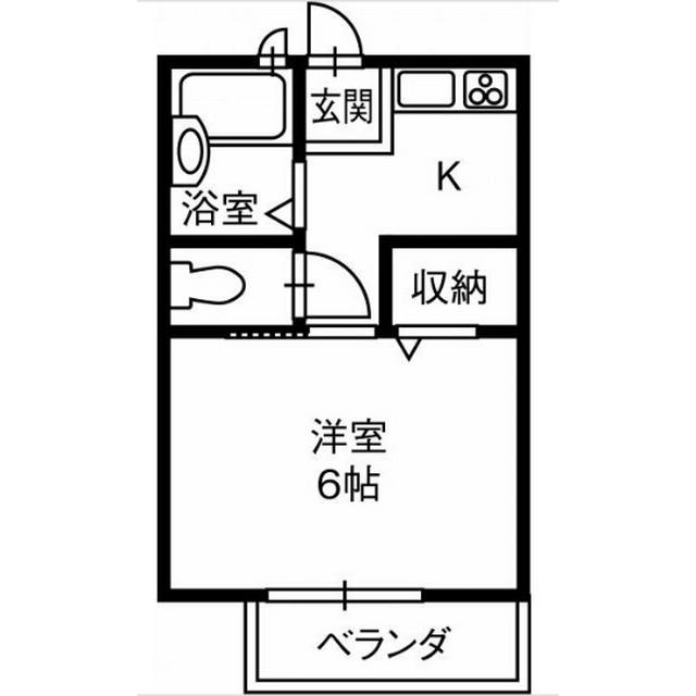 ビーンズサワダ(1K/1階)の間取り写真