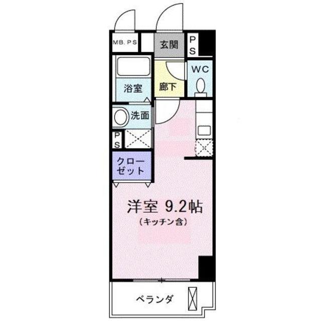 カーサ ヴェンティ(ワンルーム/3階)の間取り写真