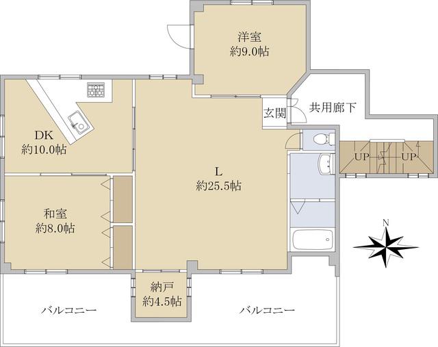 キャッスル小豆沢(2SLDK/2階)の間取り写真