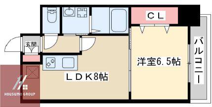 コープ野村梅田 A棟(1LDK/13階)の間取り写真