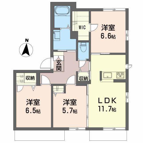 AKIRA KIRA(3LDK/1階)の間取り写真