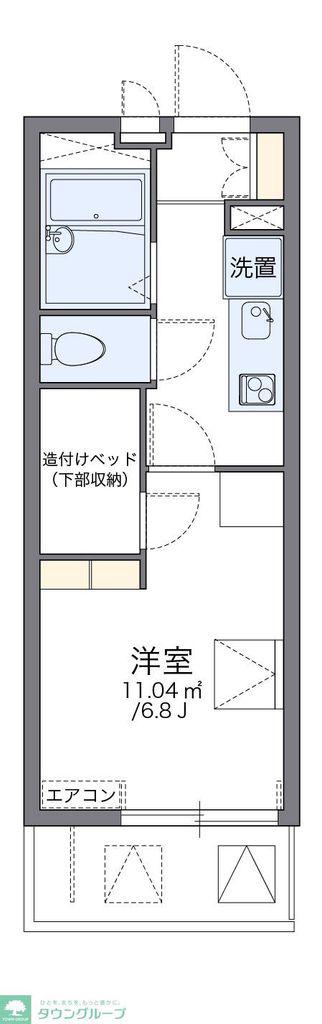レオパレスサントーヨーII(1K/2階)の間取り写真