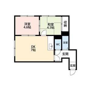 広和ハイツ23(2DK/2階)の間取り写真
