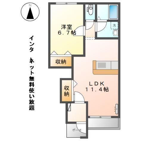 ドリーム レジデンス(1LDK/1階)の間取り写真