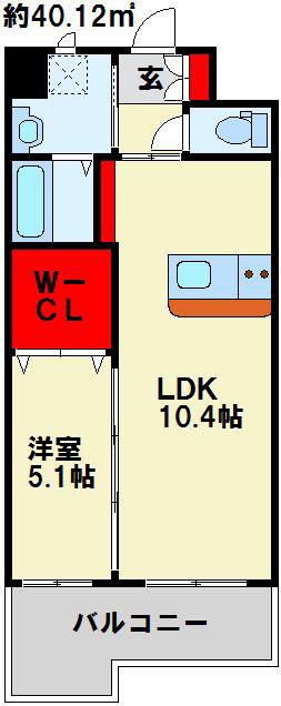 プルーム木町(1LDK/4階)の間取り写真