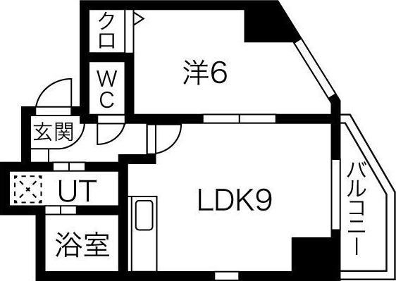 パーチェ豊平公園(1LDK/8階)の間取り写真
