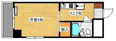 ホワイトシャトー(1K/4階)の間取り写真