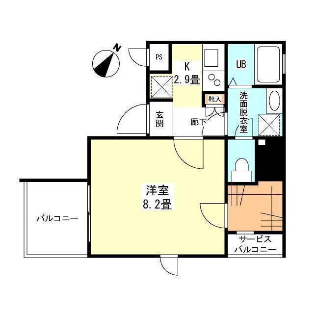エーエス日暮里(1K/2階)の間取り写真