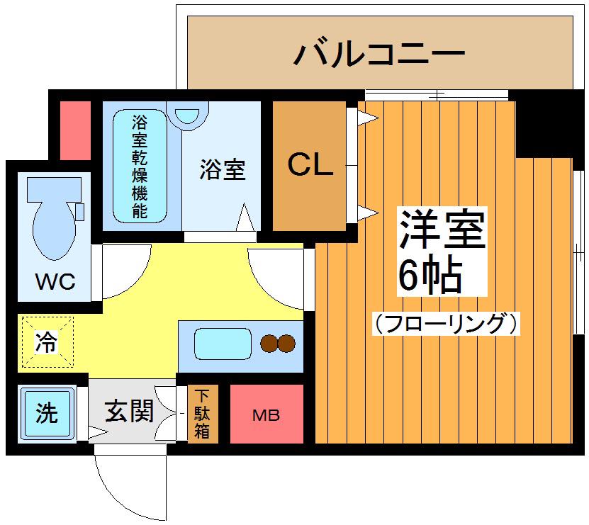 グランドガーラ渋谷(1K/11階)の間取り写真