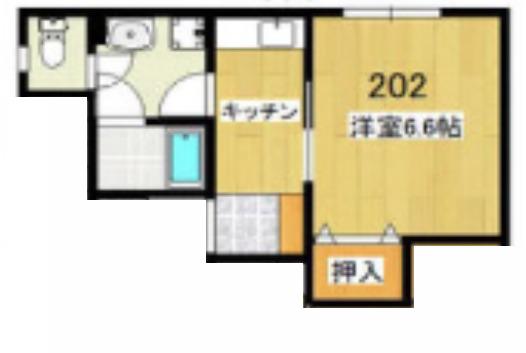 エシェル雑司ヶ谷(1K/2階)の間取り写真