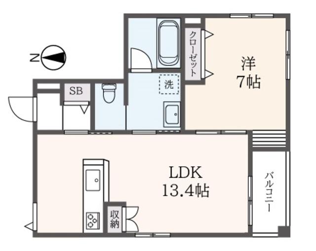メテオレジデンス三軒茶屋(1LDK/3階)の間取り写真