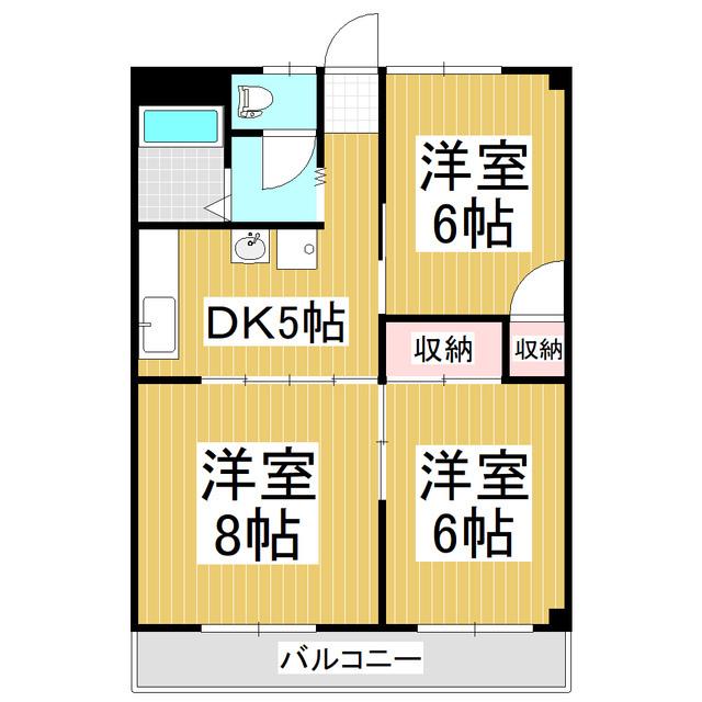 REVERIE(3DK/3階)の間取り写真