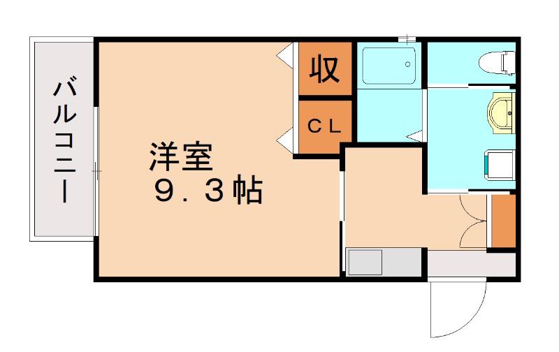 コワルージュ B棟(1K/2階)の間取り写真