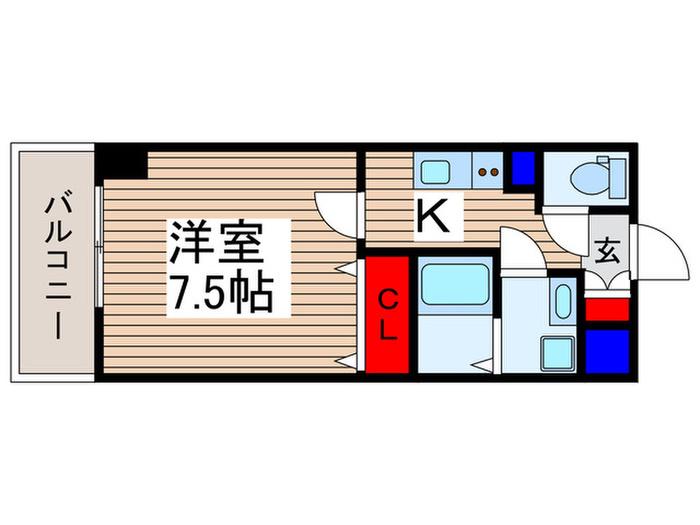 LIBR GRANT 大宮(1K/13階)の間取り写真