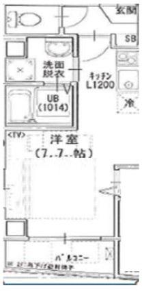 プレーマ南千住(ワンルーム/7階)の間取り写真