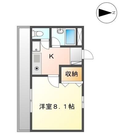 SUNSPOTおおだか(1K/2階)の間取り写真
