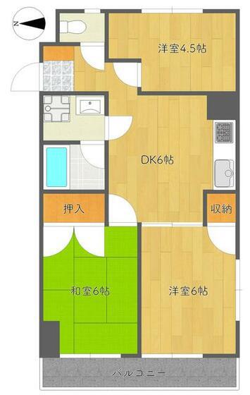 リアライズ葛西II(3DK/7階)の間取り写真