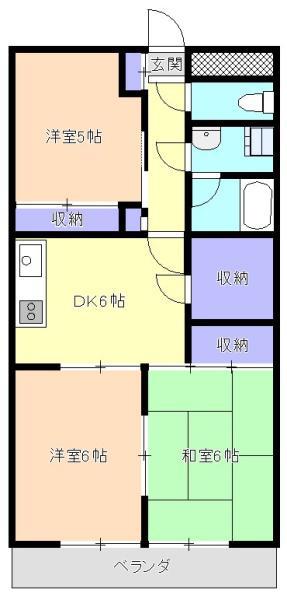 エンドレスパレス(3SDK/3階)の間取り写真
