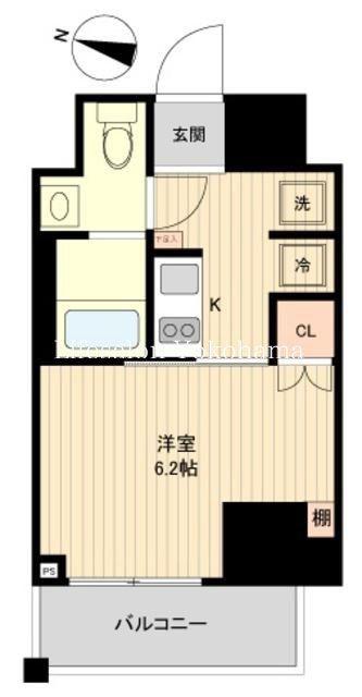 レノス新子安(1K/5階)の間取り写真