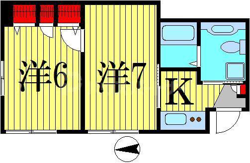 S K CUBE(2K/1階)の間取り写真