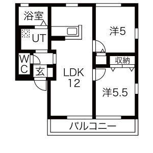 レトアハイム(2LDK/1階)の間取り写真