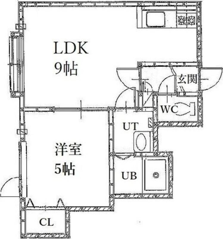 ビーウエスト(1LDK/2階)の間取り写真