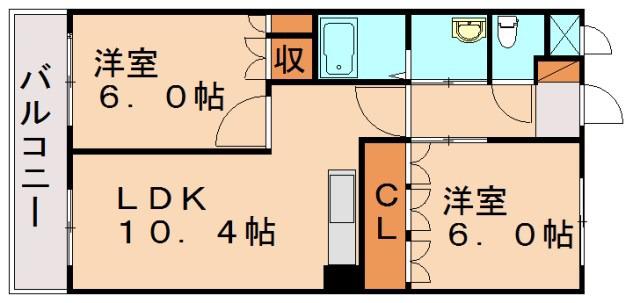 フォレストハイム(2LDK/1階)の間取り写真