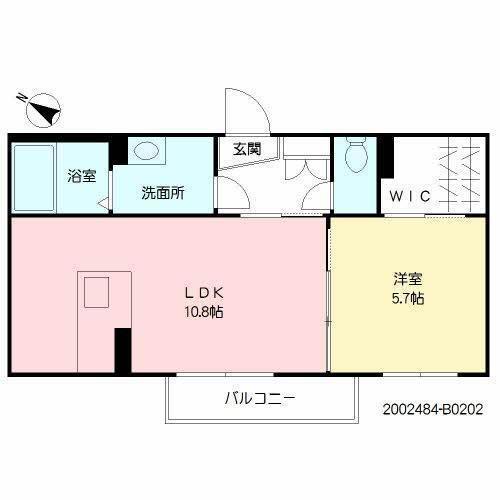 NAGOMI 弐番館(1LDK/2階)の間取り写真