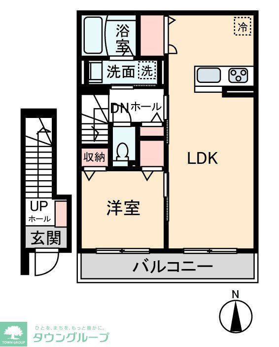 ハイムデポ(1LDK/2階)の間取り写真