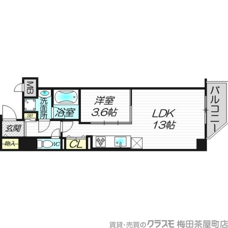 FHOENIX COURT(1LDK/7階)の間取り写真