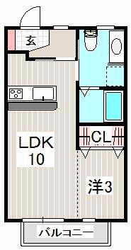 アビニヨン(1LDK/2階)の間取り写真