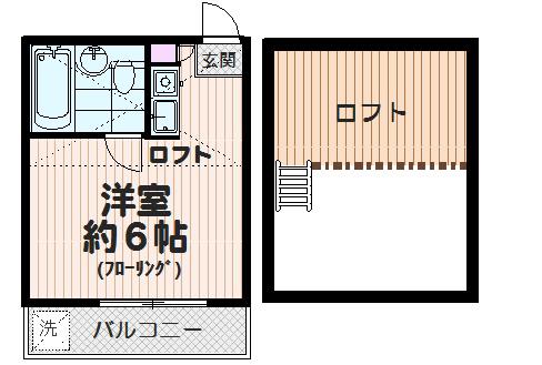 HM戸田公園(1K/2階)の間取り写真