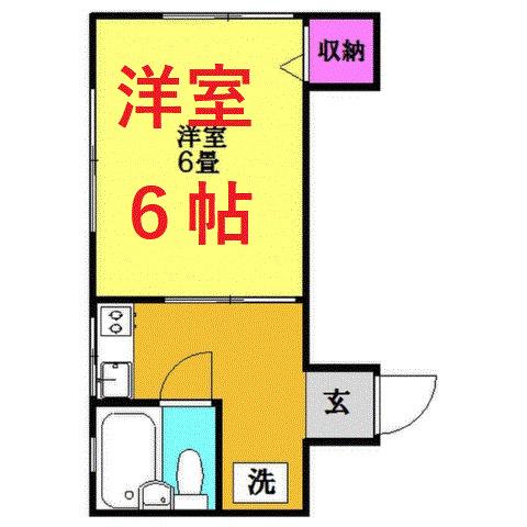 コーポ長谷川(1K/2階)の間取り写真